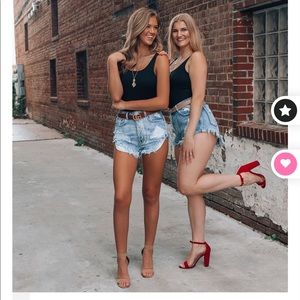 Denim shorts